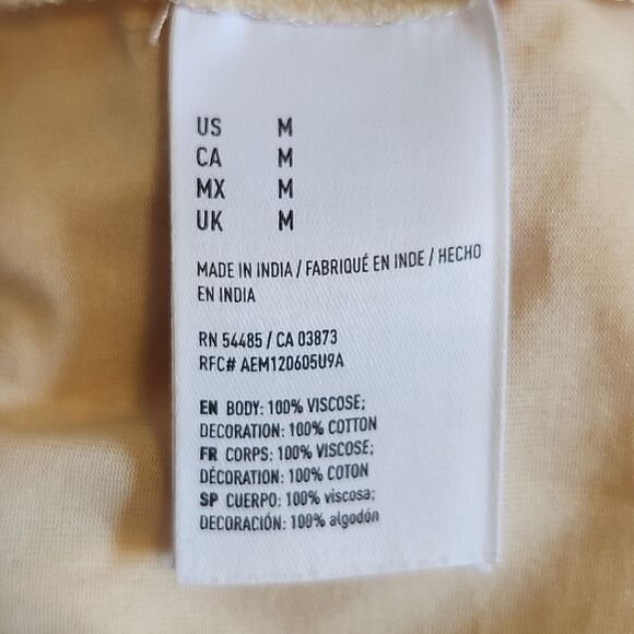 American Eagle Outfitters Palest Peach Eyelet Shorts Romper, M - Picture 6 of 10